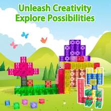 50/75/100Pcs Magnetic Cube Building Blocks, STEM Puzzle Toys, Essential Teaching Toy For Boys And Girls Aged 3 Years Old And Above, Stimulate Creativity And Brain Development - Multicolor - View 2