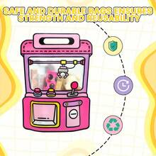 20个可重复使用的街机游戏礼品袋 - 塑料自封派对袋，奇幻设计，可重复密封，适合毕业、生日和特殊庆祝活动 - 无需电源，混合颜色，耐用且高品质，生日礼物 | 抓娃娃机礼品袋 | 可重复密封礼品袋，游戏玩家生日派对用品，也可作为圣诞礼物包装。 - 彩色 - 查看 5