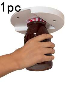 1 Stück runder Flaschenöffner, multifunktionaler Kunststoff-Glas-Öffner für Küchenschränke, fortschrittlicher Deckelgreifer und Flaschenöffner geeignet für schwachen Griff und ältere Menschen - Weiss - Übersicht 11