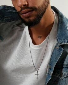 Men's Pendant Necklaces - 黑色 - 查看 2