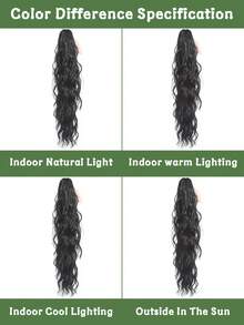 Extensión de cola de caballo de 26 pulgadas de largo de fibra sintética resistente al calor, adecuada para que las mujeres la usen en fiestas y uso diario.