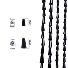 1/2/3 Strings 4/6mm Semi Finished Bead String Black Color Glass Beads For DIY Jewelry Making - Black - View 3