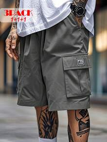 3-Pack Men's Cargo Shorts With Multiple Pockets Men's Loose, Non-Elastic, Solid Color Multi-Pocket Work Shorts - Casual, Loose Shorts For Casual Wear, Summer Casual Wear Shorts Cropped Pants - Kaki + xám + đen - Xem 3