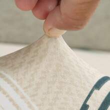 Stretchable Milk Silk Headboard Cover, All Inclusive, Simple Geometric Pattern Design, Soft Polyester Fiber Fabric, Modern Style Bedroom Furniture Protective Cover