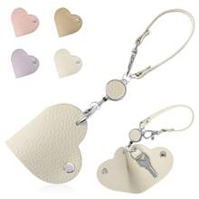 人造革心形钥匙扣 个性化心形钥匙圈 可伸缩钥匙链 情人节礼物 女士钱包 迷你钱包 小钱包 可爱钱包 钱包钥匙扣 - 彩色 - 查看 11