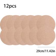 10/12/24/30 Stück runde Leinen-/Juteuntersetzer, Topflappen, hitzebeständige Tischsets für Küche und Esszimmer, Hochzeitsdekoration, Heimdekoration, geeignet für Hochzeit, Geburtstag, Familientreffen, Restaurantdekoration, grobe Leinenuntersetzer im Herbststil, verhindern Verschütten oder Kratzer auf der Tischoberfläche, können für Basteln und Dekorationen verwendet werden