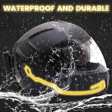 1 Set de Luces para Casco de Motocicleta, Luces de Freno Libres para Casco, Pegatinas de Rayas Iluminadas, Tira de Luz EL para Cascos de Motocicleta