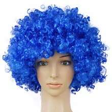 Halloween Men's Party Costume Explosive Hairstyle Curly Wig, Short Bright-Color Full Wig For Role Play - Multicolor - View 8