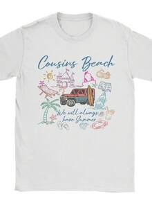 Men Summer I Turned Pretty Cousins Beach T Shirt Always Have Summer Tops Novelty Short Sleeve Round Neck Tee Shirt Adult T-Shirt. - Trắng 1 - Xem 1
