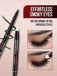 Misslyn Lápis Delineador Cremoso Suave POWERLAB-GlidePro, Delineador, Maquiagem para os Olhos, Textura Suave e Cremosa, Colorido, À Prova d'Água, À Prova de Suor, À Prova de Borrões, Maquiagem de Longa Duração, Altamente Pigmentado, Com Apontador Embutido, Olhos Esfumados, Multifuncional, Uso Múltiplo, Fácil para Iniciantes, Festa, Transporte, Custo-Efetivo, Formatura, Verão, Outono, Viagem, Presente, Moda Personalizada, Presente, Vegano e Livre de Crueldade - #06 Verde - Visão 7