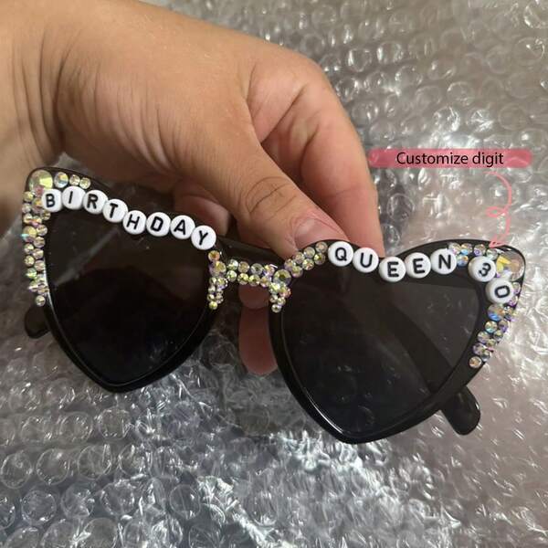Personalised Custom Birthday Queen Black Heart Sunglasses 16th 18th 21st 30th 40th 50th 60th 70th Birthday Party Decoration Gift Photo Props, Multi-Functional, Ornamental, Reusable, Exquisite, Stylish, High-Quality, Colorful, Modern, Custom, Personalized, Unique, Ideal Gifts For Him, Tea Room, Home, Garden, Office, For Anniversaries, For Valentine's Day, For Mother's Day, For Birthdays, For Father's Day, For Weddings, For Housewarming, Wedding Essentials, Home & Living, Christmas Home Atmosphere, Autumn Home Refresh, Xmas Decoration