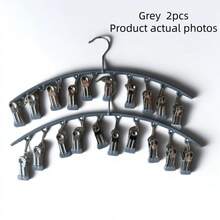 1/2pcs Multi-Function Clip Hanger And Space-Saving Organizer For Hats, Socks, Ties, Scarves, Belts; Clip Hanger Rack And Tight Clothes Storage Box For Closet, Wardrobe, Cabinet, Bathroom, Bedroom, Dorm; Durable, Versatile, Easy-Access Organizer To Maximize Small Spaces And Keep Accessories Neat And Accessible - Multicolor - View 12