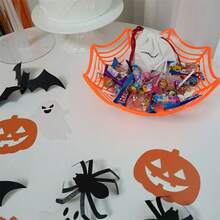 Halloween Dekoration Spinnennetz Obstkorb Layout Party Süßigkeiten blaue Requisiten