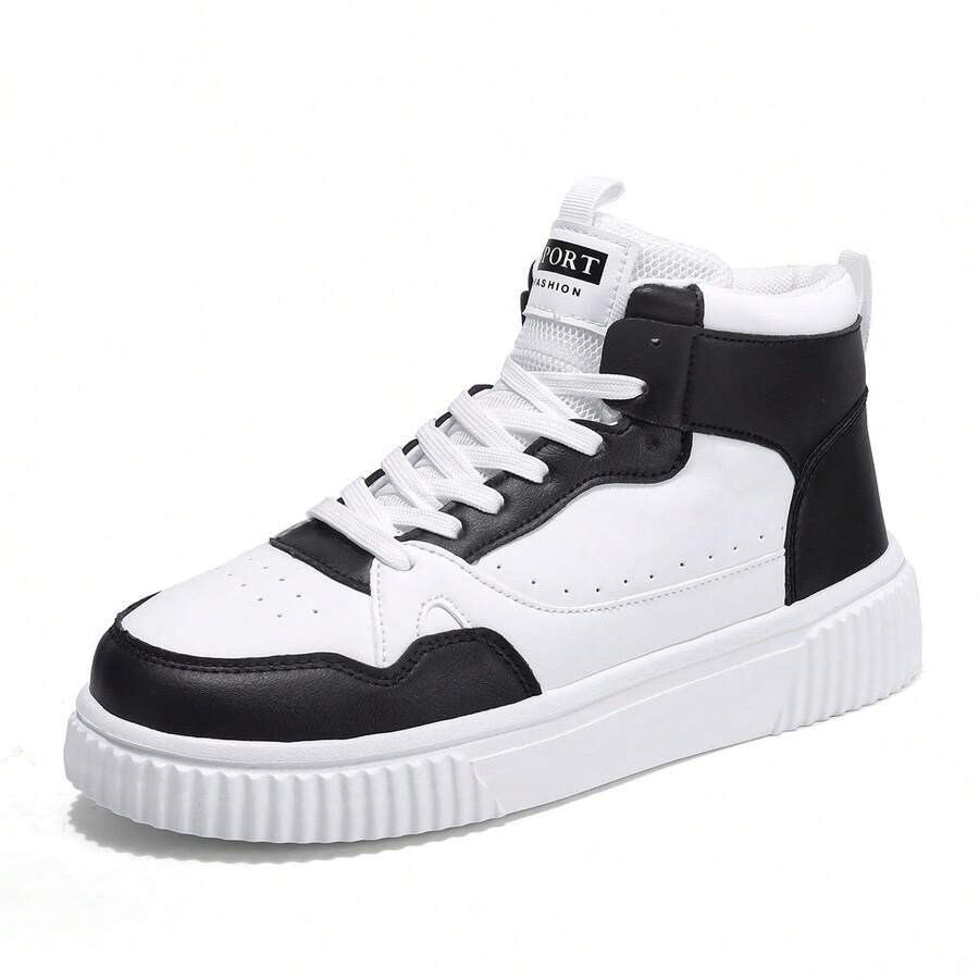Unisex Lässig Leder Leichtgewicht Sneaker, Hochschuh