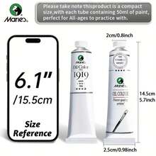 Marie's Professional Oil Paints, 50ml/1.69oz Tubes, Oil Based Pigments Art Supplies For Canvas Craft Painting, Artist Quality, Rich Colors, Gifts For Artist, Beginners, Students And Adults - 50ml/1.7 Oz - View 9