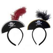 1 Peça Tiara de Flor Mexicana Rosa, Fantasia de Festa de Halloween, Bandana de Chapéu de Pirata Britânico Retrô, Tiara de Chapéu de Cowboy Unissex, Decoração de Clipe de Cabelo de Chapéu de Feltro, Bandana Decorativa de Halloween (Referência Foto Real 7)