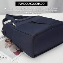 NUBILY Bolsas de Mujer Impermeable Tote Bag Mujer Bolsa para Laptop de 15,6 Bolsa de Mano Multibolsillo Bolso Bandolera para Trabajo Casual Playa Negro - azul - Ver 7