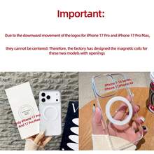 Funda de teléfono magnética Magsafe compatible con iPhone 17 Air 16 E 15 14 13 Pro Max 12 Mini 11, cubierta delgada de acrílico transparente - transparente - Ver 11