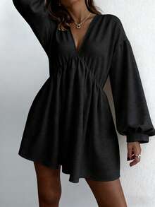 Ladies Dress Solid Color Casual Knot Ruffled Beach Daily Spring, Summer And Autumn, Elegant Clothing ,Fall Clothes For Women