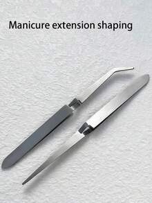 1/2件装多功能美甲塑料夹水晶指甲造型镊子塑形钳玻璃指甲塑形夹光疗指甲