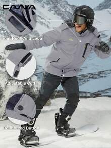 Cavva 男士冬季保暖内衬夹克 防水防风 多口袋滑雪外套 徒步露营登山滑雪