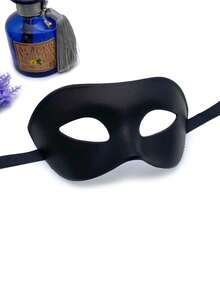 1pc Black Half Face Adult Thickened Eye Mask Suitable For Masquerade Party - Multicolor - View 3