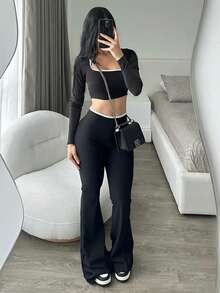 Seksowny i wygodny, rozkloszowany strój z elastyczną talią i niskim stanem