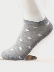 10 双女式踝袜，随机颜色：黑色、灰色、心形、波尔卡圆点、蝴蝶结图案，时尚、优雅、百搭、柔软、舒适、吸湿排汗，适合任何鞋子，适合返校 - 彩色 - 查看 6
