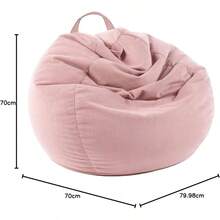 - Funda para silla de puf de almacenamiento de animales de peluche sin relleno para nios y adultos. Camas perezosas para mascotas, perros y gatos. Puf de pana suave de alta calidad para - inicial - Ver 8