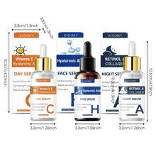 Xioimy 三件套：维生素C + 视黄醇 + 透明质酸精华三件套，蕴含胶原蛋白、芦荟和烟酰胺。提亮肤色，紧致肌肤，深层补水，均匀肤色。温和无油配方，适合所有肤质，男女通用。 - 無色 - 查看 9