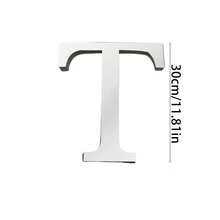 Silver Mirror Alphabet A-Z Wall Stickers - 10/15/20/30cm Tall Letters & Symbols Sold Separately, Dual-Layer Design: Reflective Acrylic Top + 1cm Thick Foam Base With Adhesive, Apply Together For 3D Effect Or Use Only Mirror Layer, Create Custom Words On Walls/Windows, Ideal For Marriage Ceremony Initials, Inspiring Messages In Work Areas, Romantic HOME Displays