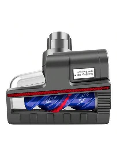 1pc Wellmi Mini Motorized Brush Head V7 V8 V10 V11 V15, Quick Release Upholstery Tool, Durable Plastic Polyester, Compatible Stofzuiger Cleaner Accessories, No Battery Required view 9