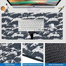 MOYAC Mouse Pad para Juegos XXL (300 * 800 mm), Alfombrilla Ratón Impermeable y Antideslizante, Suave y Cómoda, Accesorio de Escritorio, Mousepad para Oficina, Computadoras, Laptops (Olas de Kanagawa) - Samurái - Ver 6