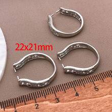 1/3/5 piezas Anillos en blanco chapados en oro de 18K con base ajustable y circonita para hacer joyas y manualidades DIY