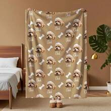 Customize Your Pet Blankets With Photos Of Your Pet, Pet Face Prints, Cat/Dog Photos, Souvenir Blankets, And Cat Gifts.