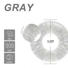 Eyeshare Color Contact Lenses Pupilentes Gray Contact Lenses For Eyes 14.2mm Beauty Look For Weddings & Valentine's Day 1 Year Disposable