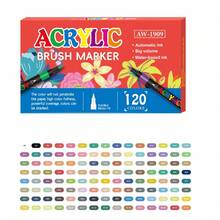 168 Farben Acrylfarb-Stifte, Doppelspitzen Kunst-Markerset, Feinspitzen Marker geeignet für Felsen-Malerei, Holz, Leinwand, Stein, Glas, Keramik, DIY Basteleien, Kunstschulbedarf