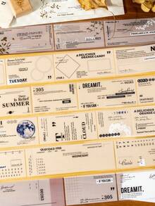 1 Rolle PET-Klebeband, wiederverwendbares dekoratives Collagematerial, Scrapbooking, Bastelmaterial, geeignet für Geschenke, Büro, Zuhause, Markierung, Beschriftung, Klassenzimmer, Unterhaltungsspielzeug, Schülerplaner, kreative Vintage-Deko-DIY