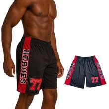 Men's Adult Sports Set: T-Shirt With Basketball Shorts - Héroes negros - Ver 4
