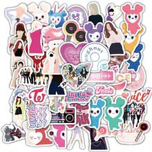 300 Stücke koreanische Celebrity Girl Group Twist Cartoon Aufkleber für iPad, Laptop und Dekoration, wasserfest, Weihnachtsgeschenk