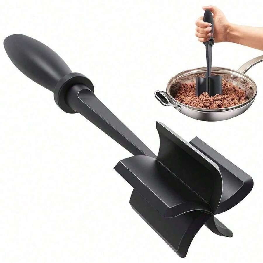 Meat Chopper For Ground Beef, Heat Resistant Meat Masher For Hamburger Meat Meat Masher, Ground Beef Chopper Tool Kitchen Tools & Gadgets - 黑色 - 查看 1