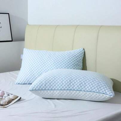 [2-Pack Queen Size Cooling Memory Foam Pillows – Adjustable Loft Gel Shredded Foam With Washable Bamboo Cover – Hypoallergenic For Side & Back Sleeper