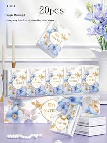 30 Packs Of Portable Handkerchiefs Made Of Natural Wood, Small Bags Of Thin Paper, 3 Layers Of Pocket Thin Paper, Cute Personal Face Towel Bag, Suitable For Wedding Party Gifts. High Quality Facial Care, Mother's Day Super Grateful Gift For Family, Romantic Gift,Saudi Arabia's National Day