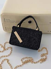 1pc This Stylish, Sparkly Mini Handbag With Magnetic Closure Is Perfect For Evening Wear. Its Unique Design Makes It A Versatile And Chic Shoulder/Crossbody Coin/Lipstick Pouch, Suitable For Everyday Use. Available In Multiple Colors, This High-Quality Bag Is An Essential Fashion Item For Ramadan And Also Makes A Perfect Gift For Friends. - Mini Crossbody Bag - View 4