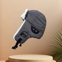 Unisex Warm Earflap Bomber Hat, Thermal Lined Cold Weather Outdoor Cycling Cap, Suitable For Winter In Northeast China