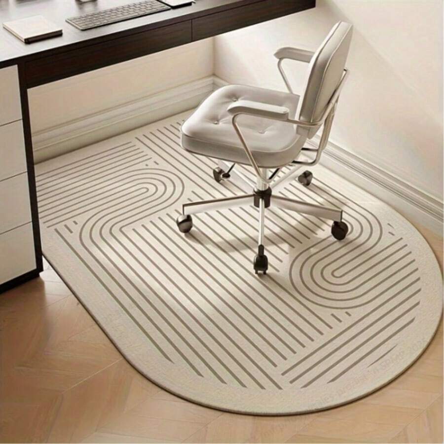 Minimalist Geometric Line Area Rug, Soft & Comfortable Bedside Carpet, Non-Slip Floor Mat For Bedroom, Living Room, Dining Room, Laundry Room, Easy To Clean, Washable, Suitable For Hallway, Minimalist Luxury Style