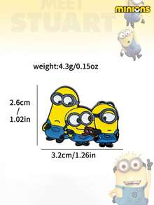 Minions 1/5pcs Minions Brooch Suitable For Clothes, Bags, Shoulder Straps, Pencil Cases, Unique And Beautiful, Can Be Used To Decorate Clothes And Bags, Can Be Given As Gifts To Friends, Suitable For Parties