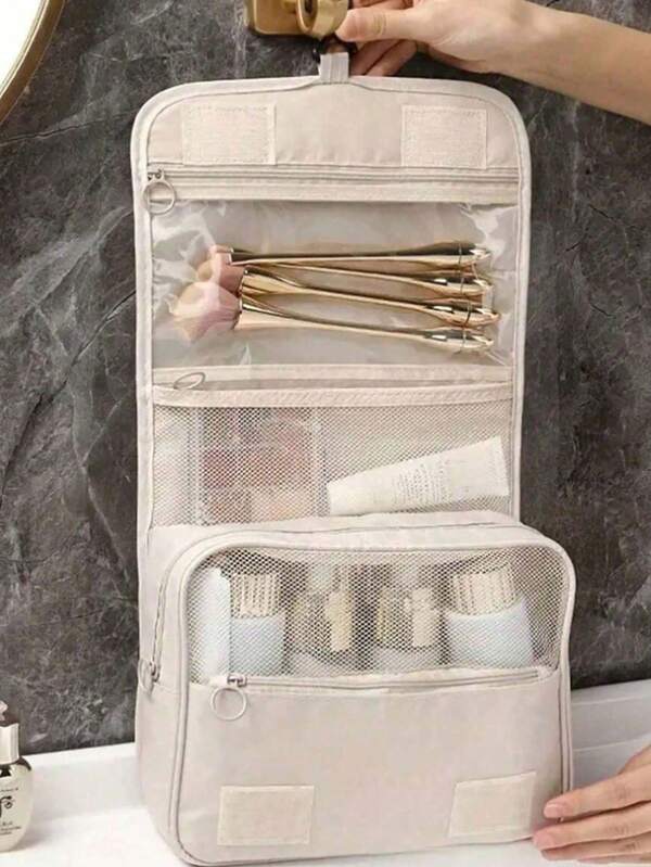 Travel Toiletries Bag, Makeup Storage Bag, Shower Room Accessories, Hanging Makeup Bag, Portable Makeup Storage Bag, Bathroom Waterproof Makeup Bag, Makeup Storage Box, Makeup Storage Box, Cosmetics Storage Box, Summer Travel Necessities, Beach Travel Accessories, Travel Essentials, Cruise Necessities, School Supplies, Bridesmaid Gifts, Holiday Return To School