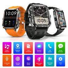 New Unisex Outdoor Smart Watch With 1.95" LED Flashlight, Multi-Function Fitness Tracker With Wireless Call, Message Push, Music Control, For Android & IOS - Black and White - View 6