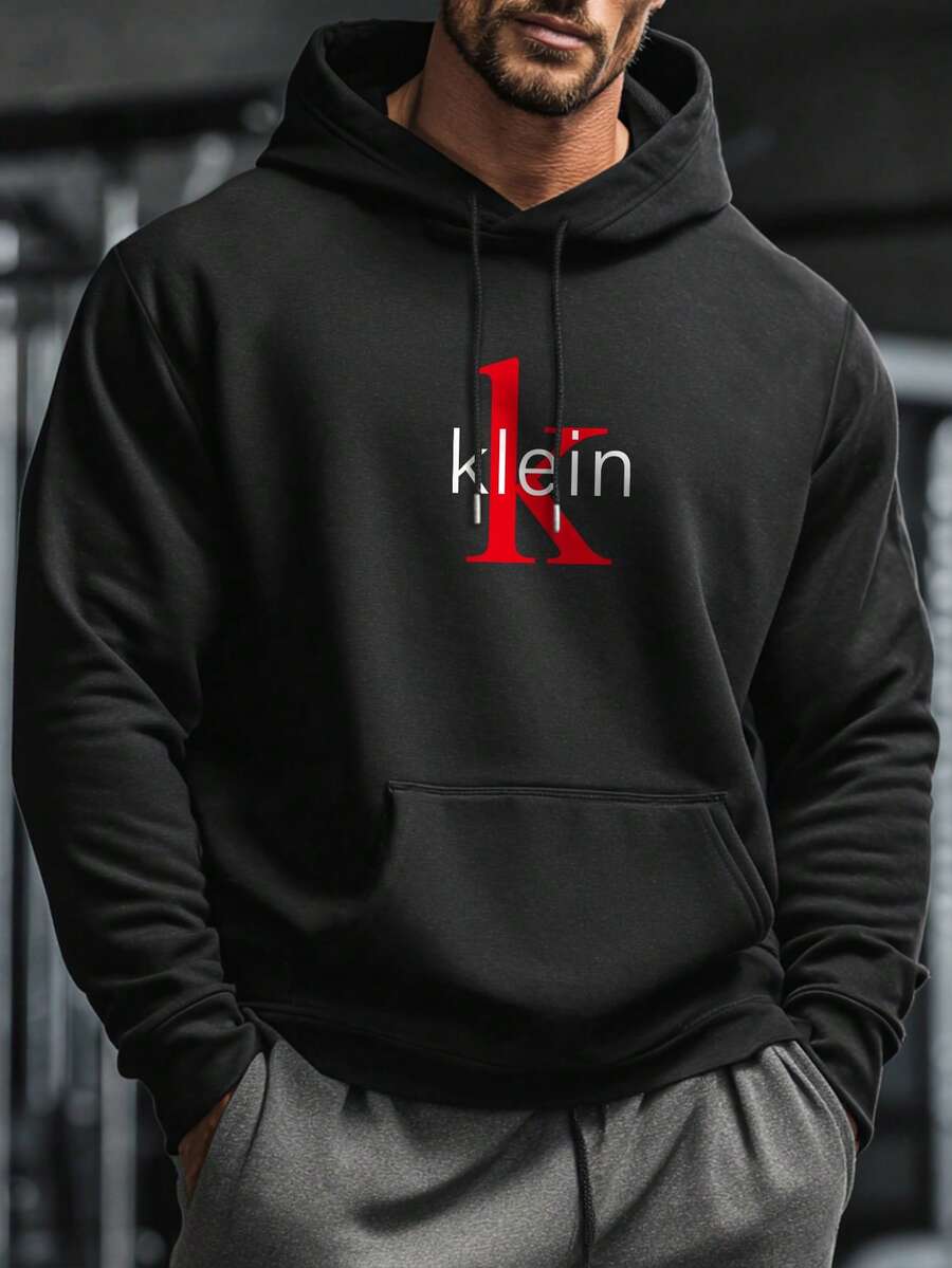 Herren lässiger einfarbiger Pullover Hoodie mit Tasche und Kordelzug, thermisch gefüttert für Herbst/Winter, French Terry Winter Pullover Kapuze, lässige Loungewear, Streetwear Essentiell, Gym Kleidung